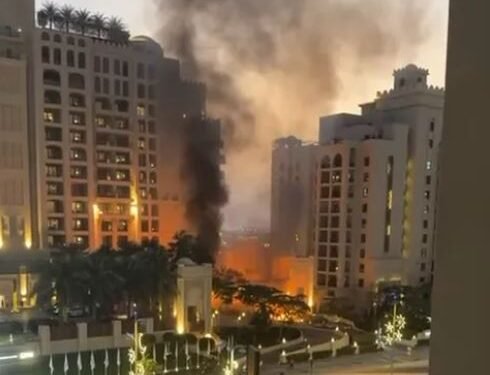 ОЙРХИ ДОРНОД: Дубайд пуужингийн хэлтэрхий унаж, зочид буудал шатжээ